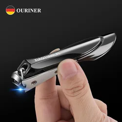 Ouriner Nail Clippers Stainless Steel Sharpest Nail Cutter Duty Curved Edge for Adult Men Women Swing Out Nail Cleaner/File