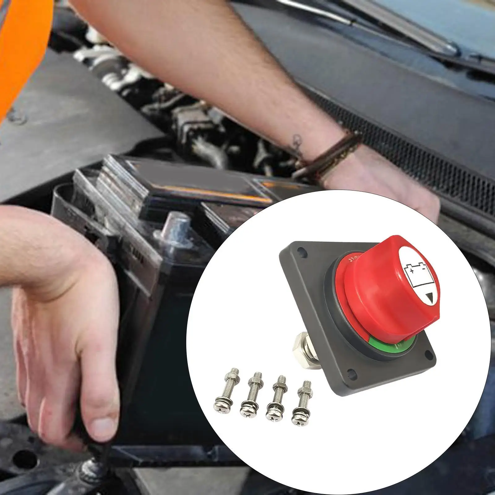 

Panel Mounted Batteries Switch Main Switch Sturdy Replace Accessory Easy to Use Disconnect Isolator for Car Vehicle Boat RV