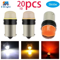 LED Car Strobe Lights 1156 BA15S P21W BAU15S 1141 1003 PY21W 1157 2357 7528 LED Bulbs Flash Light 2Modes White Red Amber