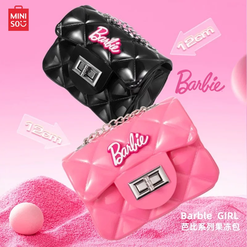 

Miniso Barbie Kawaii Fashion Girls Messenger Bag Women Casual Square Handbags Shoulder Margot Elise Robbie Crossbody Maiden Gift