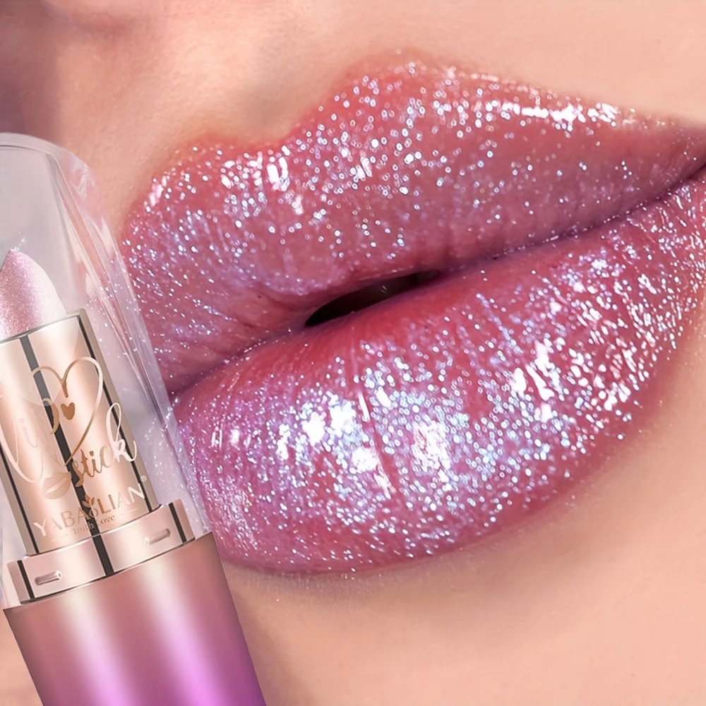 Lápiz labial holográfico con brillo de