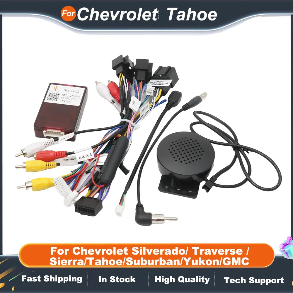 Canbus Box Adaptor Decoder With Cable For Chevrolet Silverado/ Traverse /Sierra/Tahoe/Suburban/Yukon/GMC Android 2 Din GPSRadio