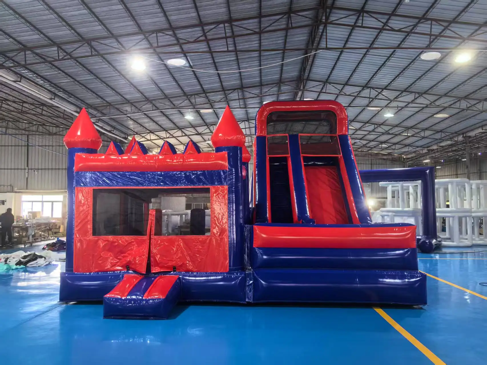 Commercial Inflatable Bounce House With Slide Kids Jumping Bouncy Castle Combo Bounce House And Wet Dry Slide