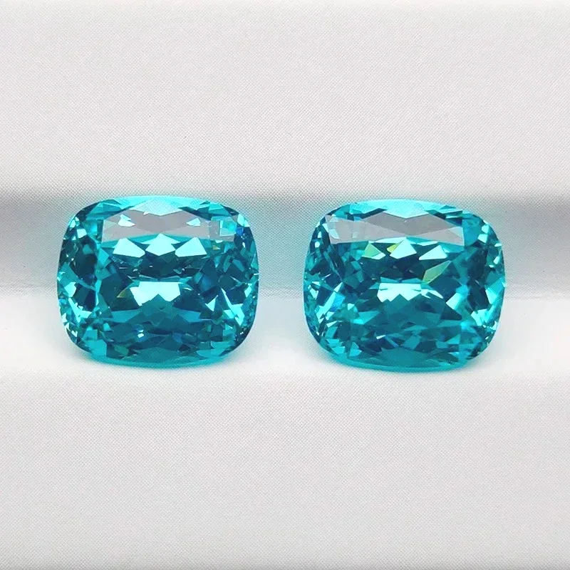 Labor-Paraiba-Saphir im Kissen-Schliff, Laborgezüchteter loser Edelstein, Materialien für DIY-Schmuckherstellung, mit wählbarem Zertifikat – Detail 2