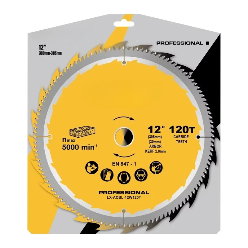 12 Inch 120T Saw Blade for  Wood Working for Mitre Saw Table Saw Wood&Aluminum Cutting