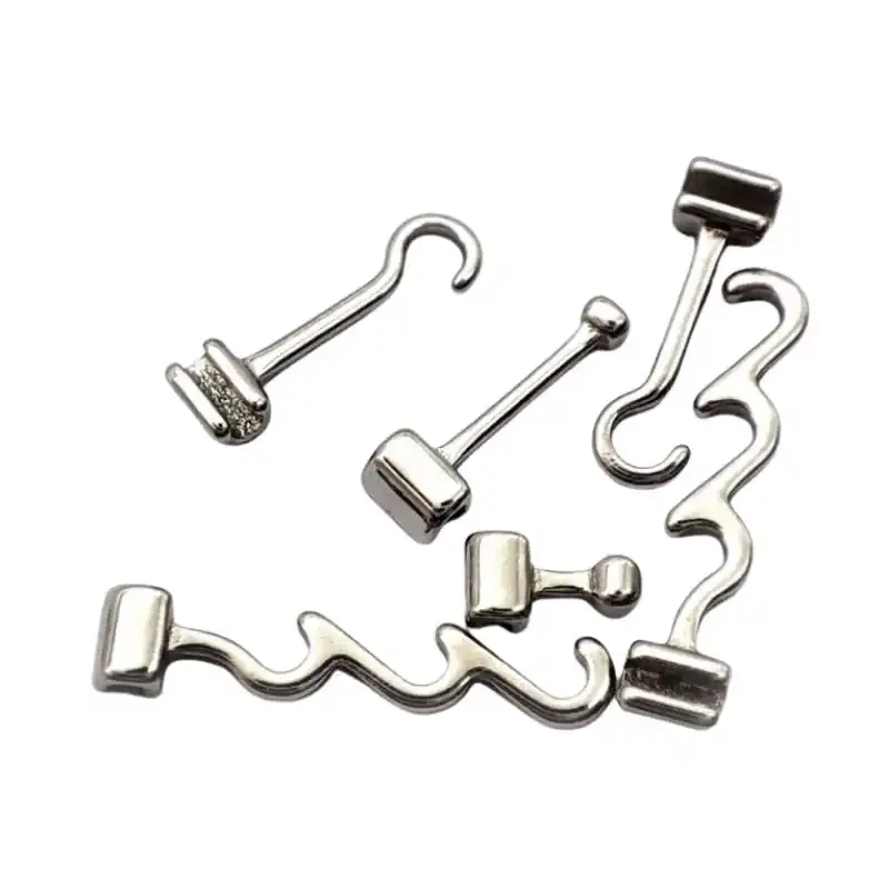 Free tow hook orthodontic attachment length question mark hook tongue side buckle stop buccal canal dental material