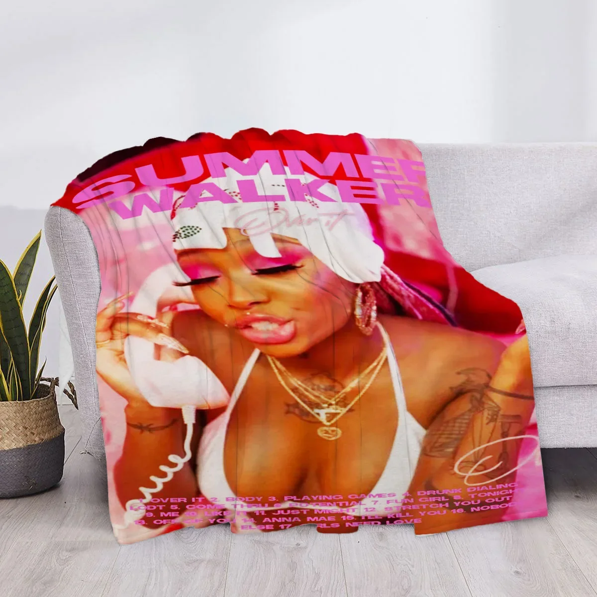 Summer Walker Sofa Blanket School Throws Blankets Bedspread on the Bed Home and Decoration Human Made Throw Knee Halloween Anime