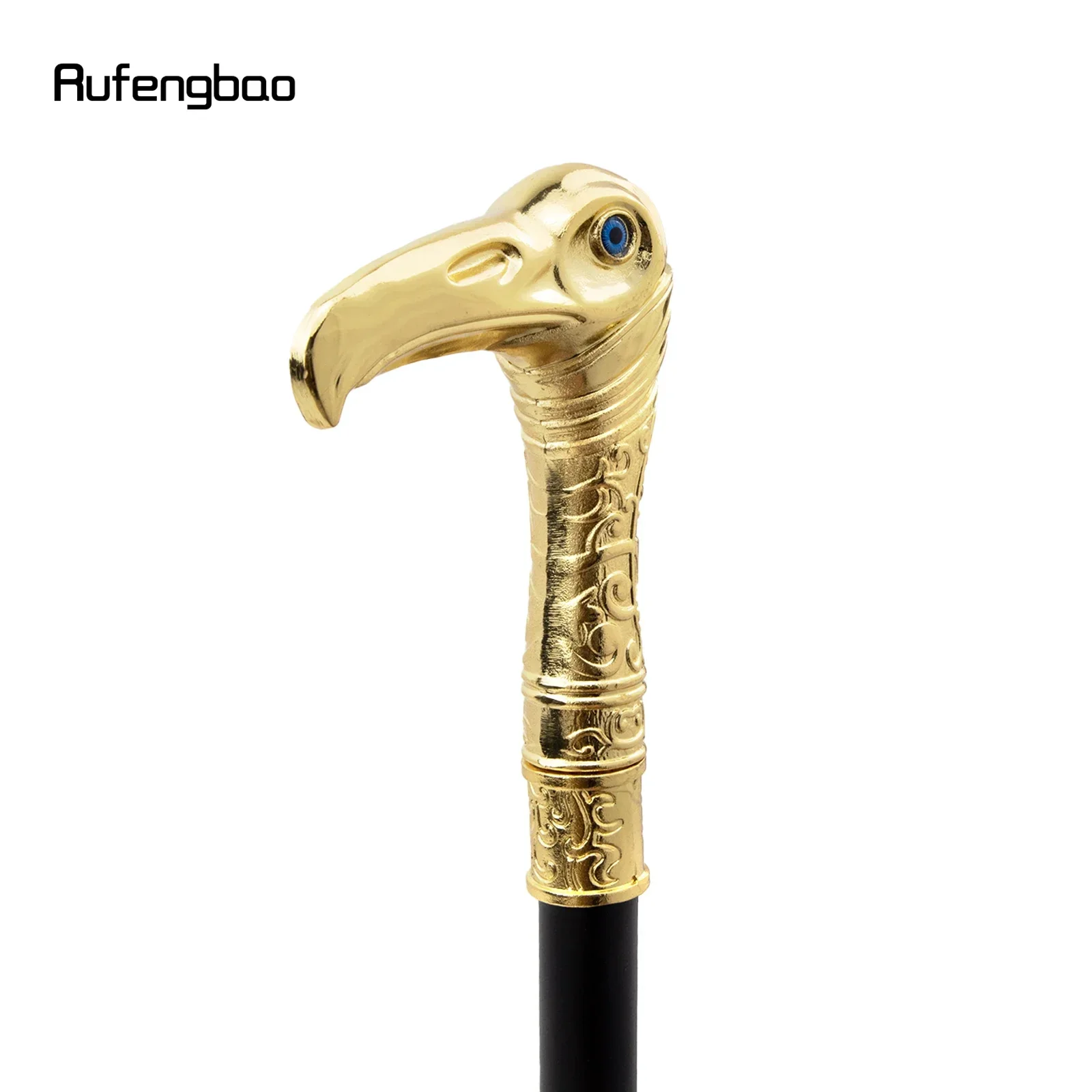 Golden Eagle Head Luxury  Single Joint Fashion Walking Stick Decorative Cospaly Party Walking Cane Halloween Crosier 93cm