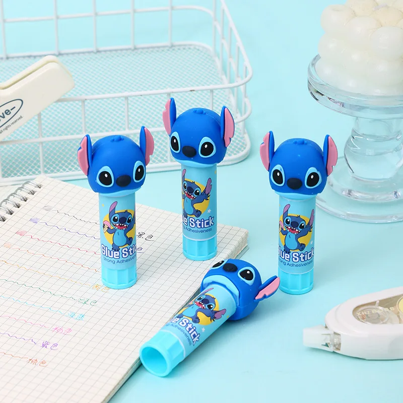 4/16pcs Disney PVA solid glue stick cute Lilo and Stitch student DIY handmade solid glue cartoon stationery gift