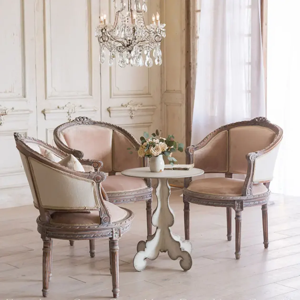 

&c Country Classical Velvet Accent Armchair Casual Dining Banquet Living Room Bedroom Hotel