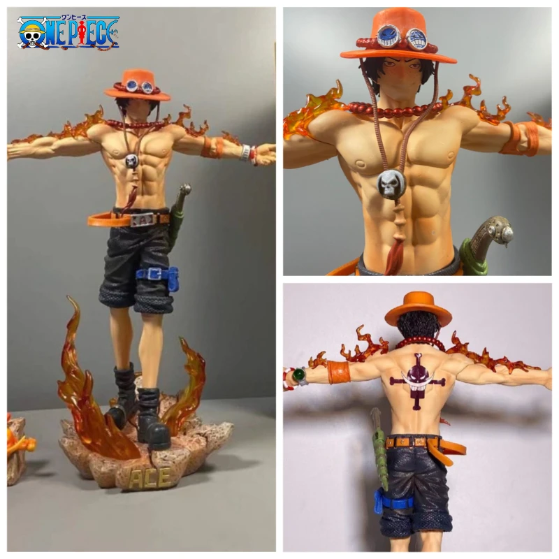 

28cm One Piece Anime Figure Portgas D Ace Action Figures Decorative Ornaments Pvc Model Statue Fans Collect Gifts Toys