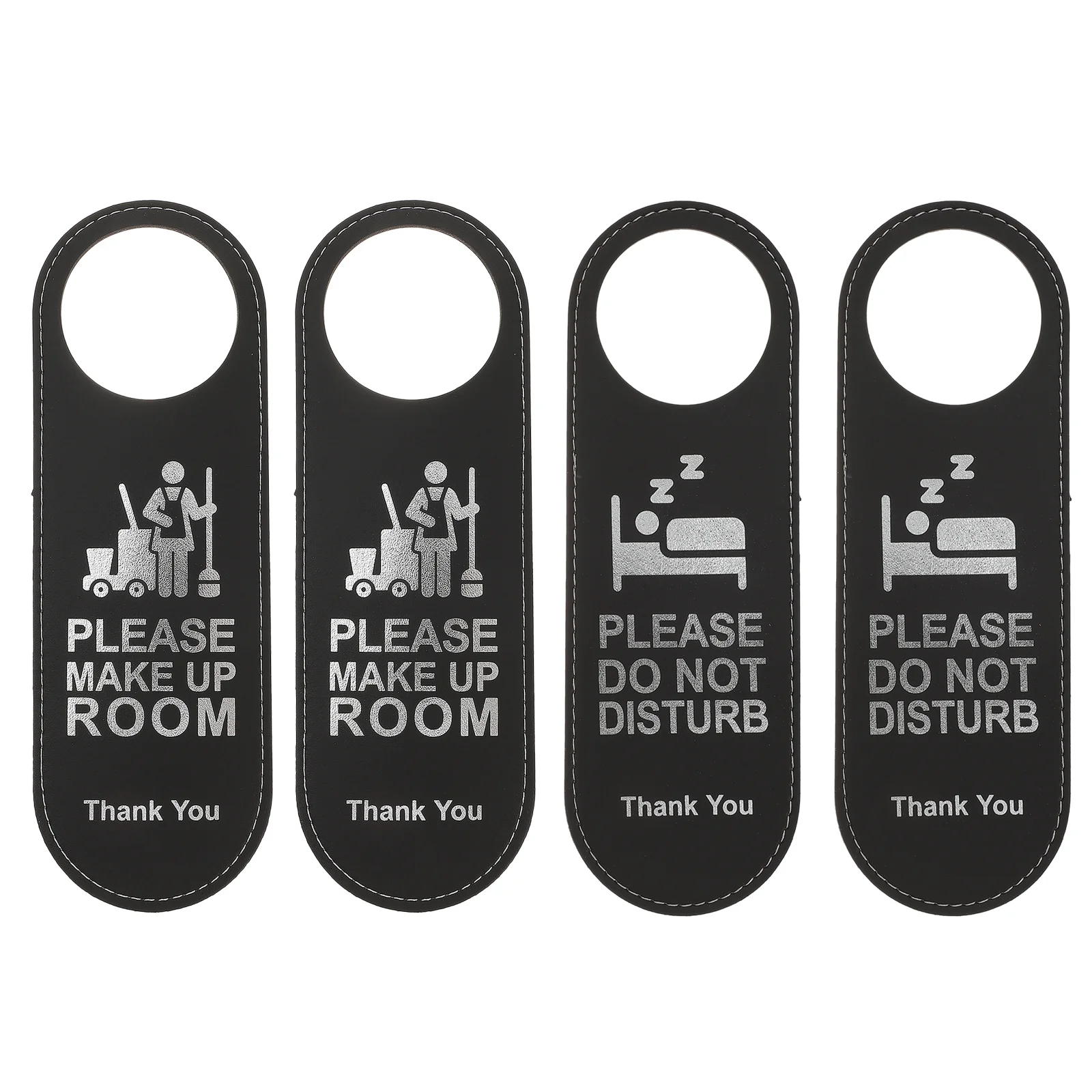 4 Pcs Housekeeping Door Sign Listing Office Make Up Double Side Hanging