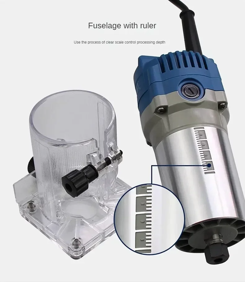 220V Multi-functional Electric Trimmer for Woodworking, Groove Carving and Engraving