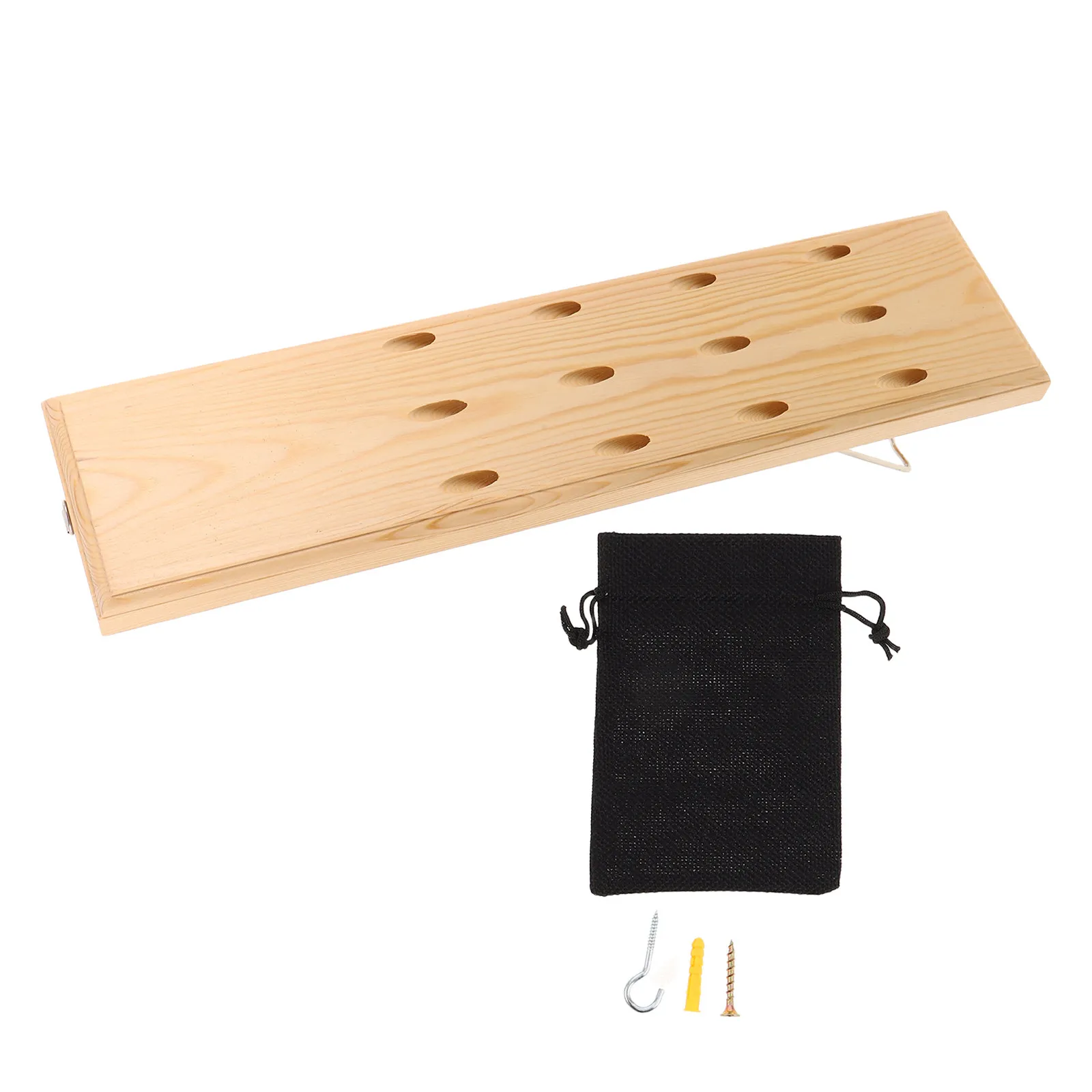 12 Slot Solid Wood Wall Mounted Dart Rack Steel Tip Soft Tip Dart Holder Home Office Game Room Storage Organizer