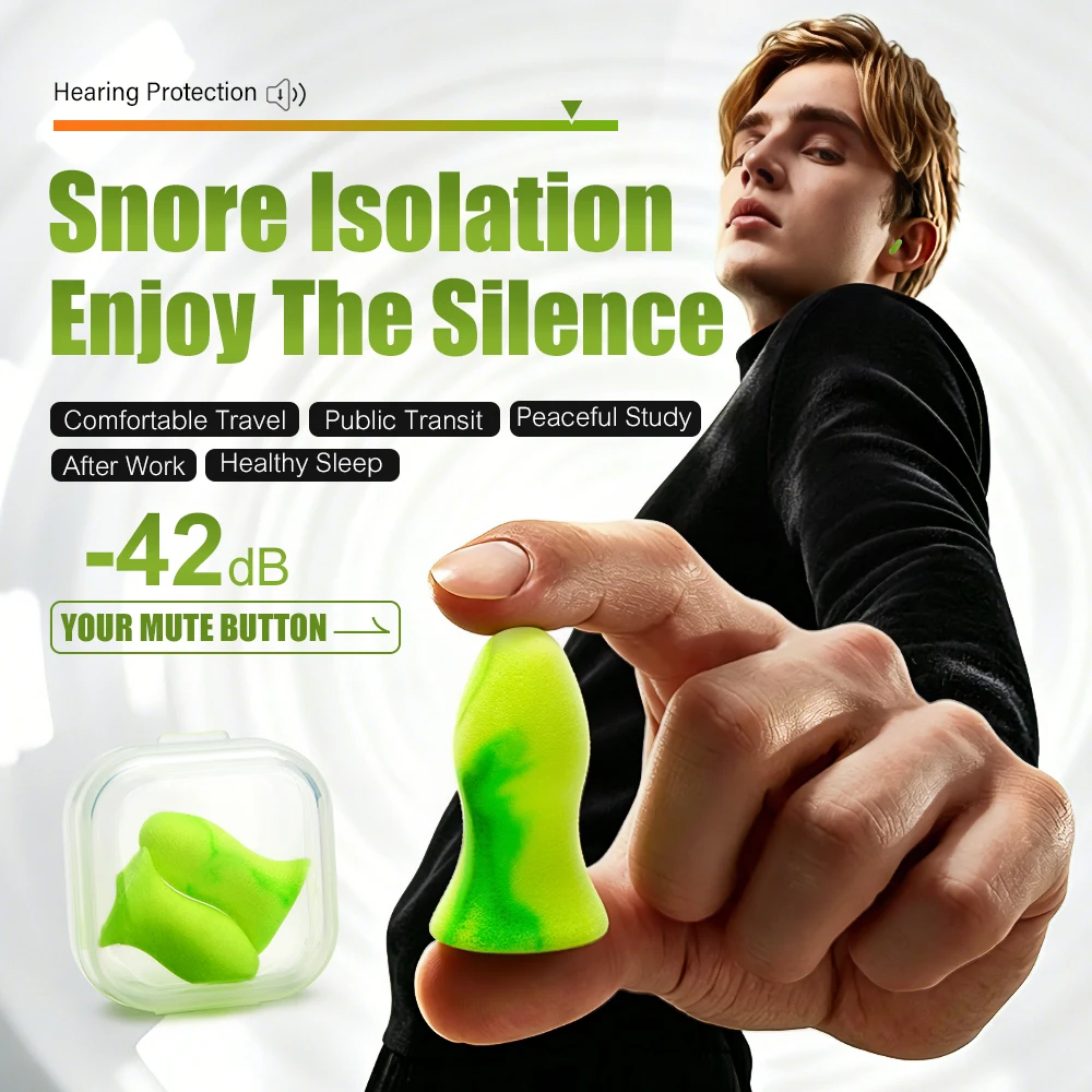 S/M/L Soundproof Sleeping Ear Plugs Earplugs For Sleeping Special Mute Soft Slow Rebound Student Anti-Noise Protection Earplug
