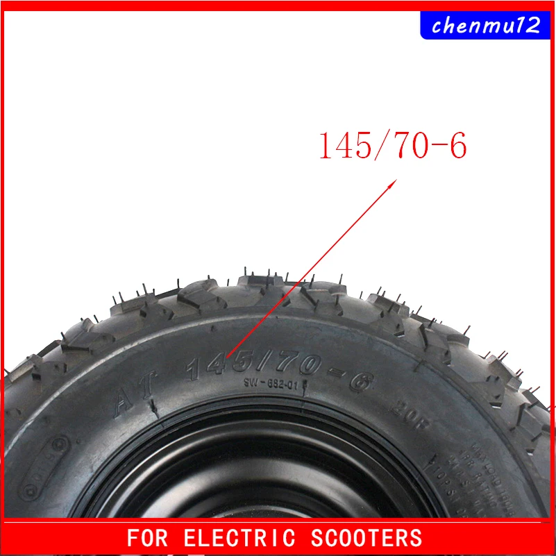 145/70-6 Tyre with Rim 6 Inch Wheel Tire ATV Wheels For Suzuki LT50 49cc 50cc 110cc Electric  Scooter Buggy Go kart Parts