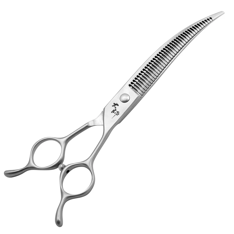 Fenice 7 Zoll Pet Grooming Magic Scissors Trimmen und Friseur Hunde Schönheit gebogene Chunker Schere JP440C Stahl 70 % Rate