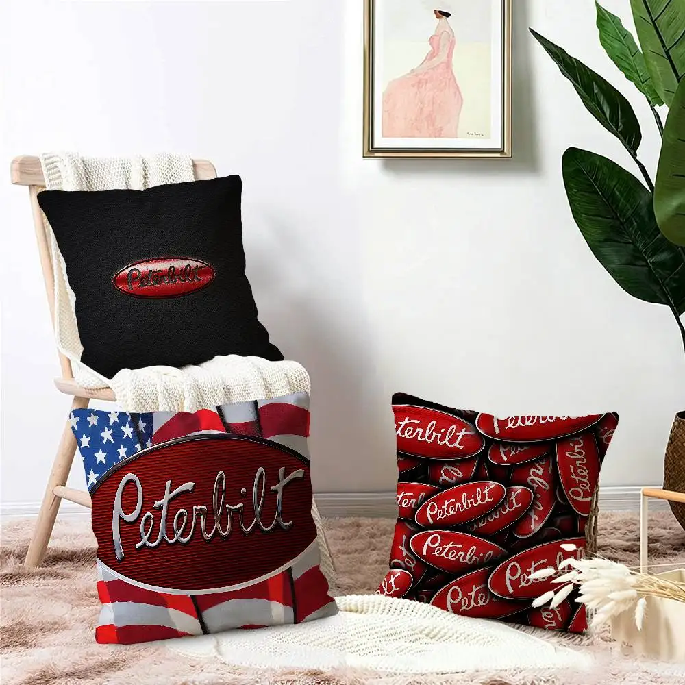 PeterbiltS Racing Car Personalized Pillow Dust Cover Bedroom Kids Party Decoration Pillowcase Birthday Children Gift
