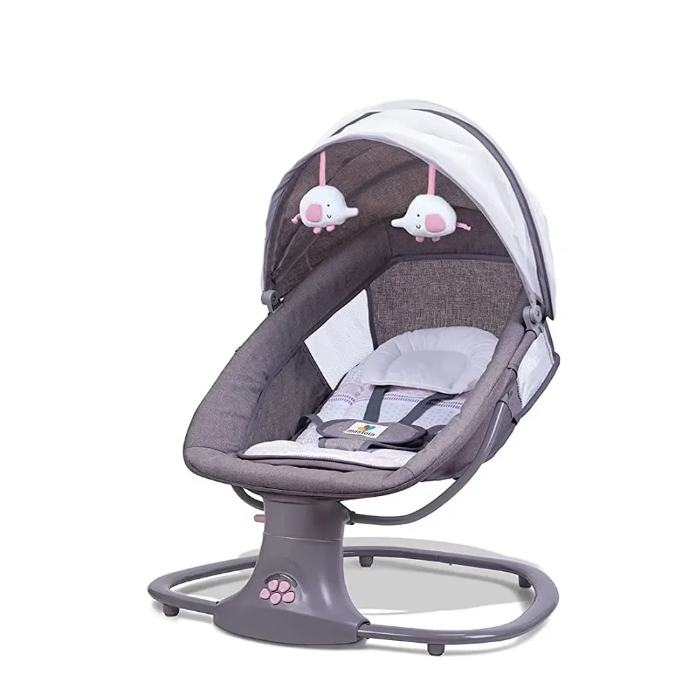 Mastela Deluxe 3 in 1 Portable Automatic Cradle Rocker Rocking Chair Electric Baby Swing and Bouncer with Music for Newborn