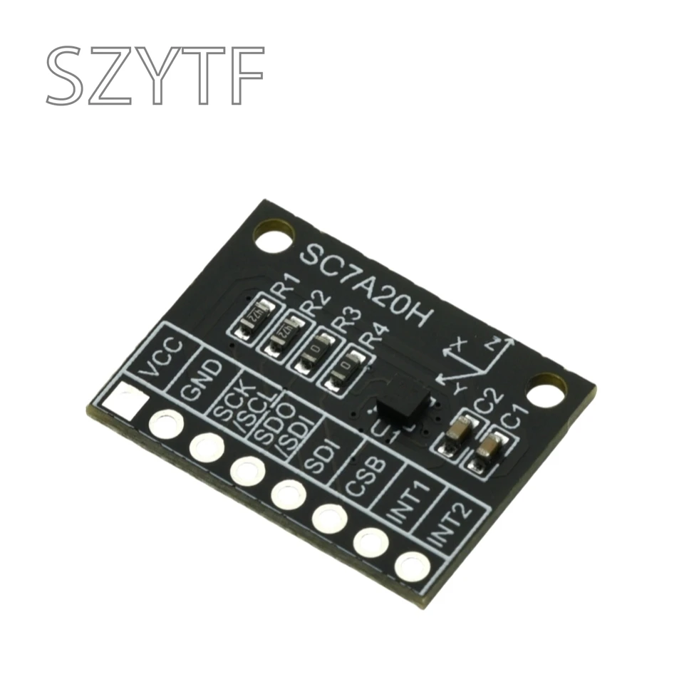 SC7A20H High Precision 3-Axis Gravity Acceleration Tilt Angle Sensor Module IIC/SPI Transmission