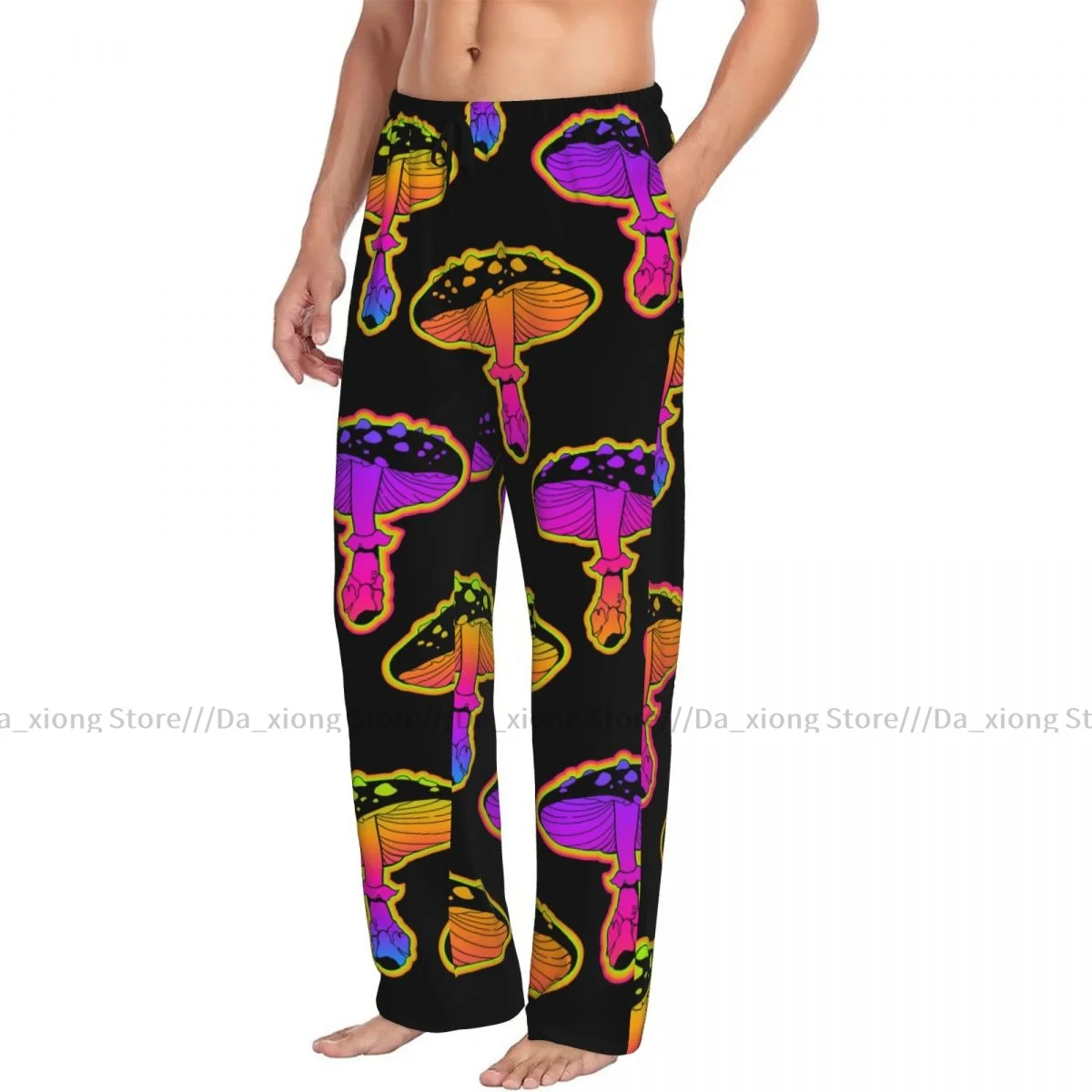 Men Sleep Bottoms Male Lounge Trousers Men's Mushrooms Psychedelic Colors Pajama Pants