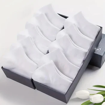 10/20/30/40/50 Pairs Of Breathable Deodorant Men's Low Cut Ankle Socks - Sweat Wicking And Comfortable Summer Wear 2