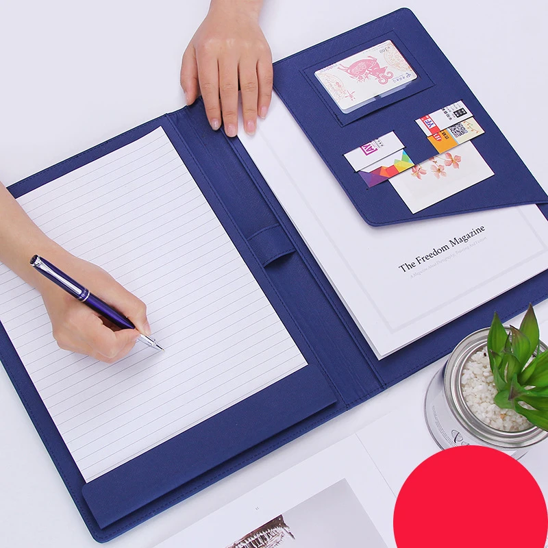 Personalise Name Letters Multifunctional A4 Conference Folder Business Stationery Folder Pu Leather Contract File Folders