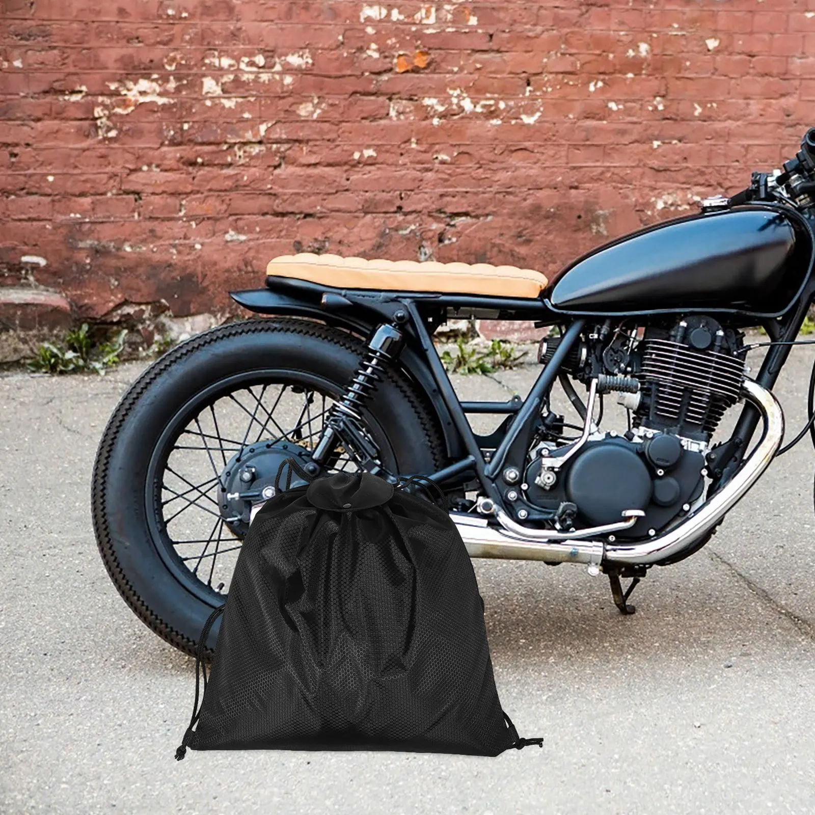 حقيبة تخزين سميكة مقاومة للماء حقيبة سفر سعة كبيرة حقيبة ظهر محمولة للدراجات النارية معدات حمل خارجية #5