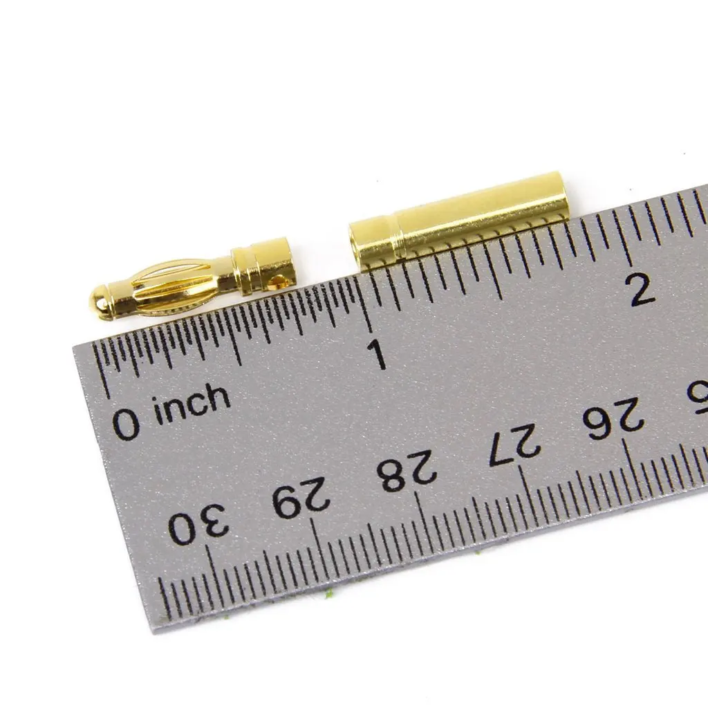 

20Pairs 2.0mm Electrical Connectors Golden Plated Reliable Wiring for Rc to Electronic Control Banana Plug