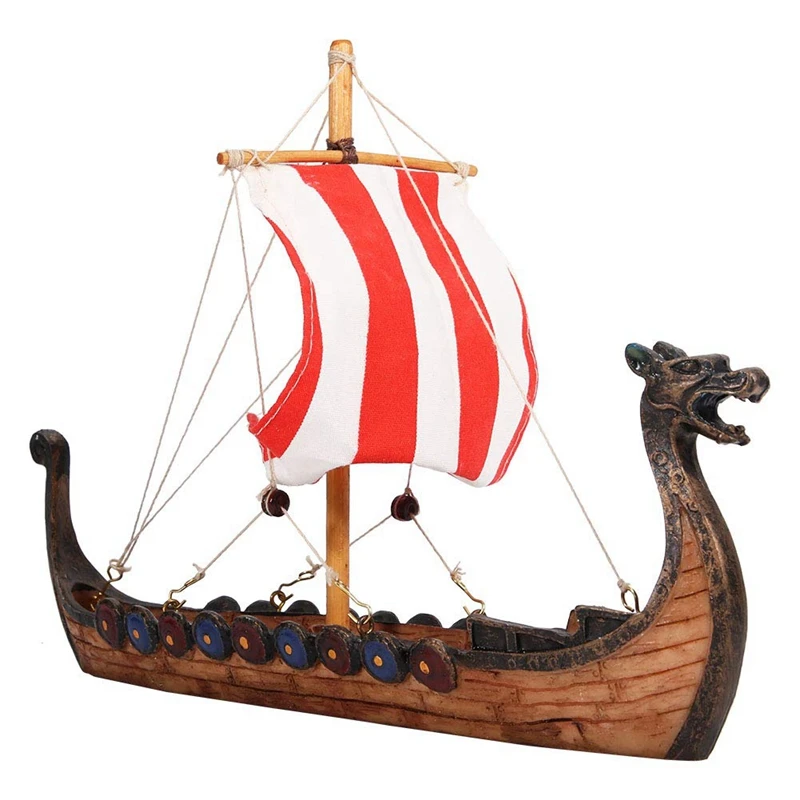 1 PCS Traditional Chinese Dragon Head Pirate Sailboat As Shown Crafted Boat Model Pirate Ship Art Craft Boat