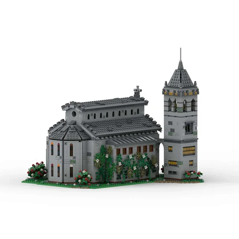 Castle Series Moc Building Blocks Medieval Cathedral Model Technology Bricks Architectural DIY Assembly Street View Toy For Kid