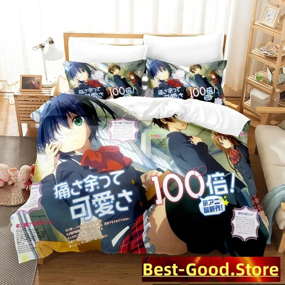 

2025 Anime Love, Chunibyo & Other Delusions Bedding Set Boys Girls Twin Queen King Size Duvet Cover Pillowcase Bed boys Adult