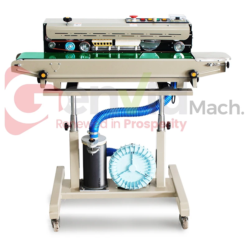 

Nitrogen Gas Flushing Band Sealer Vertical Continuous Sealing Machine Plastic Pouch Sealer