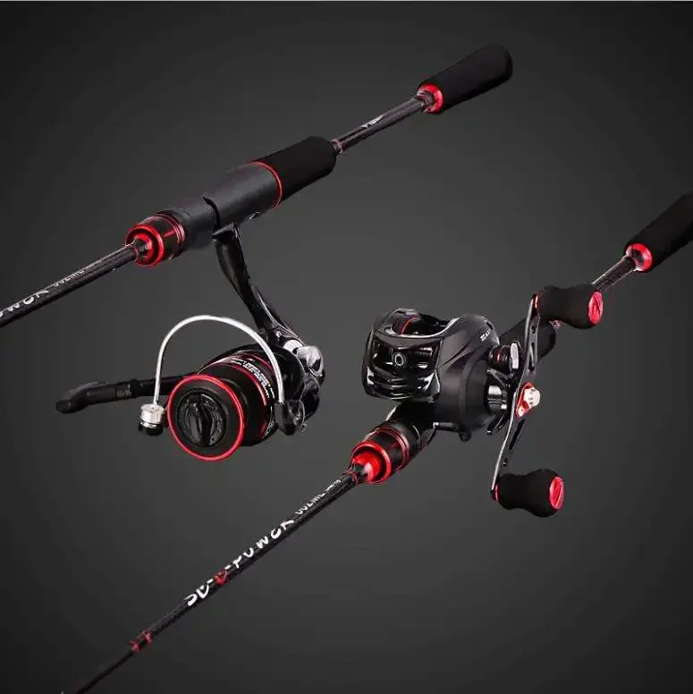 

Cadnee New Collapsible Telescopic Fishing Rod Spinning Fiberglass Folding Fishing Rod with Reel Combo Set