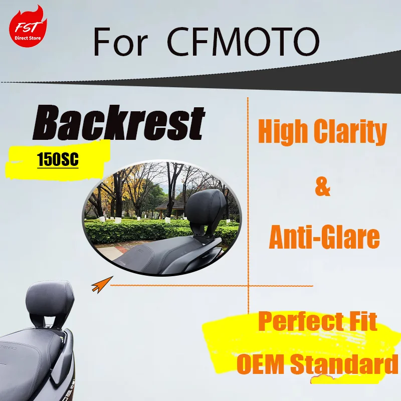 Durable Rear Passenger Back Support Cushion for CFMOTO 150SC Comfortable Backrest Kit for Enhanced Riding Experience