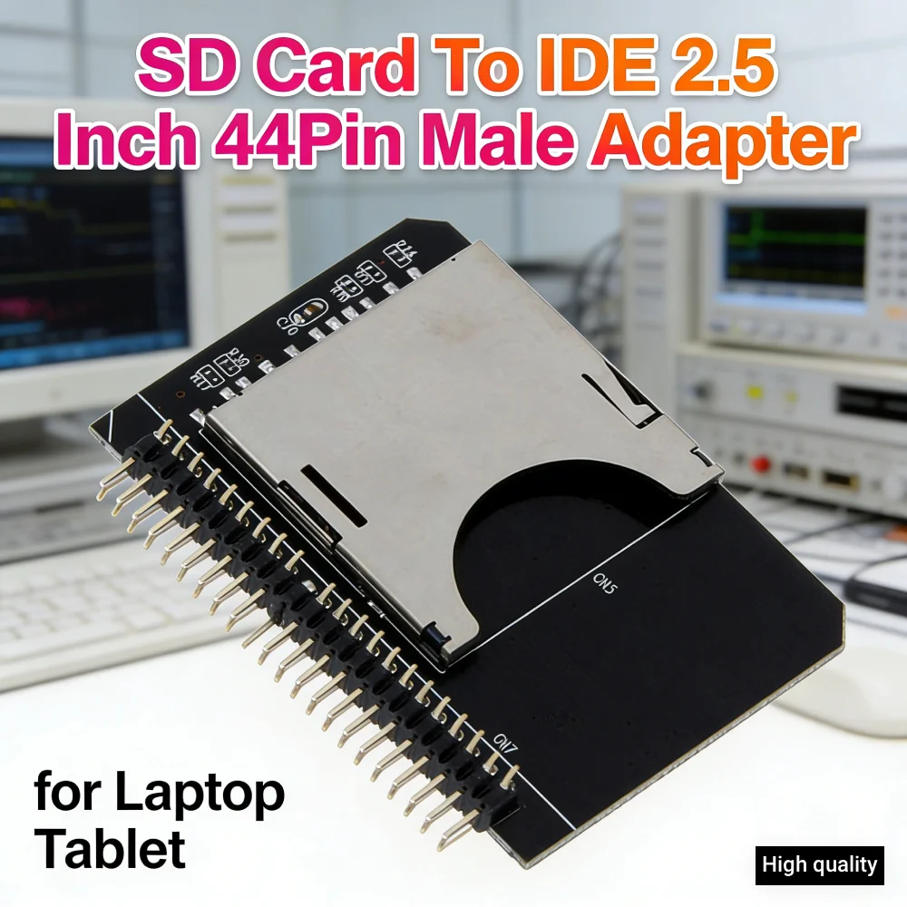 

Адаптер для карт памяти SD на IDE 2,5 дюйма, 44-контактный, переходник IDE-SD, плата расширения SSD для ноутбуков и планшетов