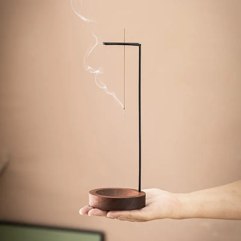 Creative Upside Down Incense Burner Incense Stick Holder Wooden Anti-Ash Design Incense Stick Meditation Spa Room Home Decor