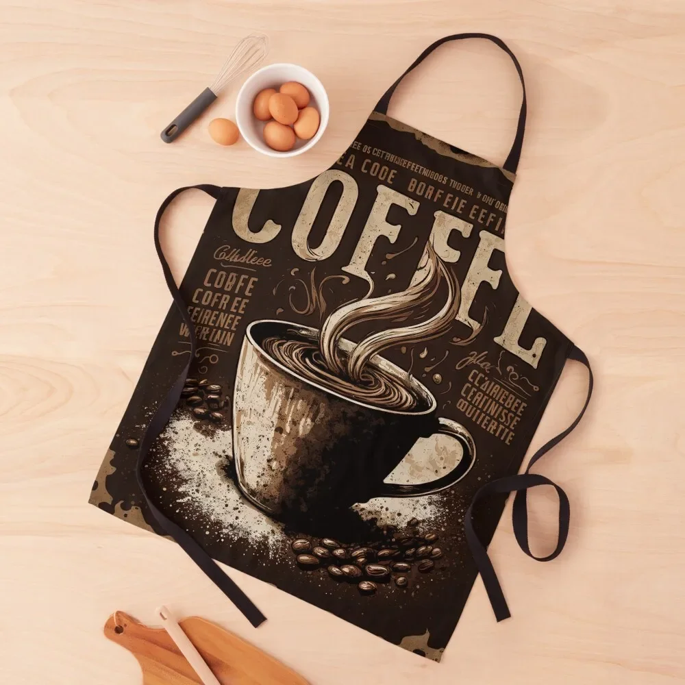 

Vintage Espresso Coffee Art Apron Kitchen Novel Kitchen Accessories Kitchen Supplies item Apron