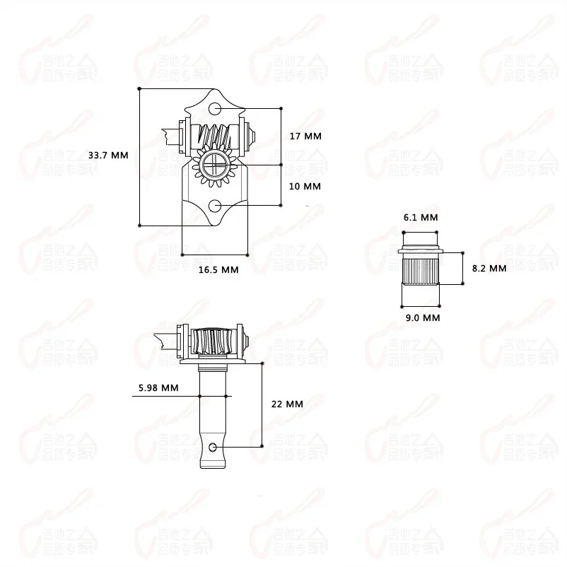 1 Set Original Genuine  Tuners Tailpiece  For  HCT500 Series Bass  Parts   KR(Origin)