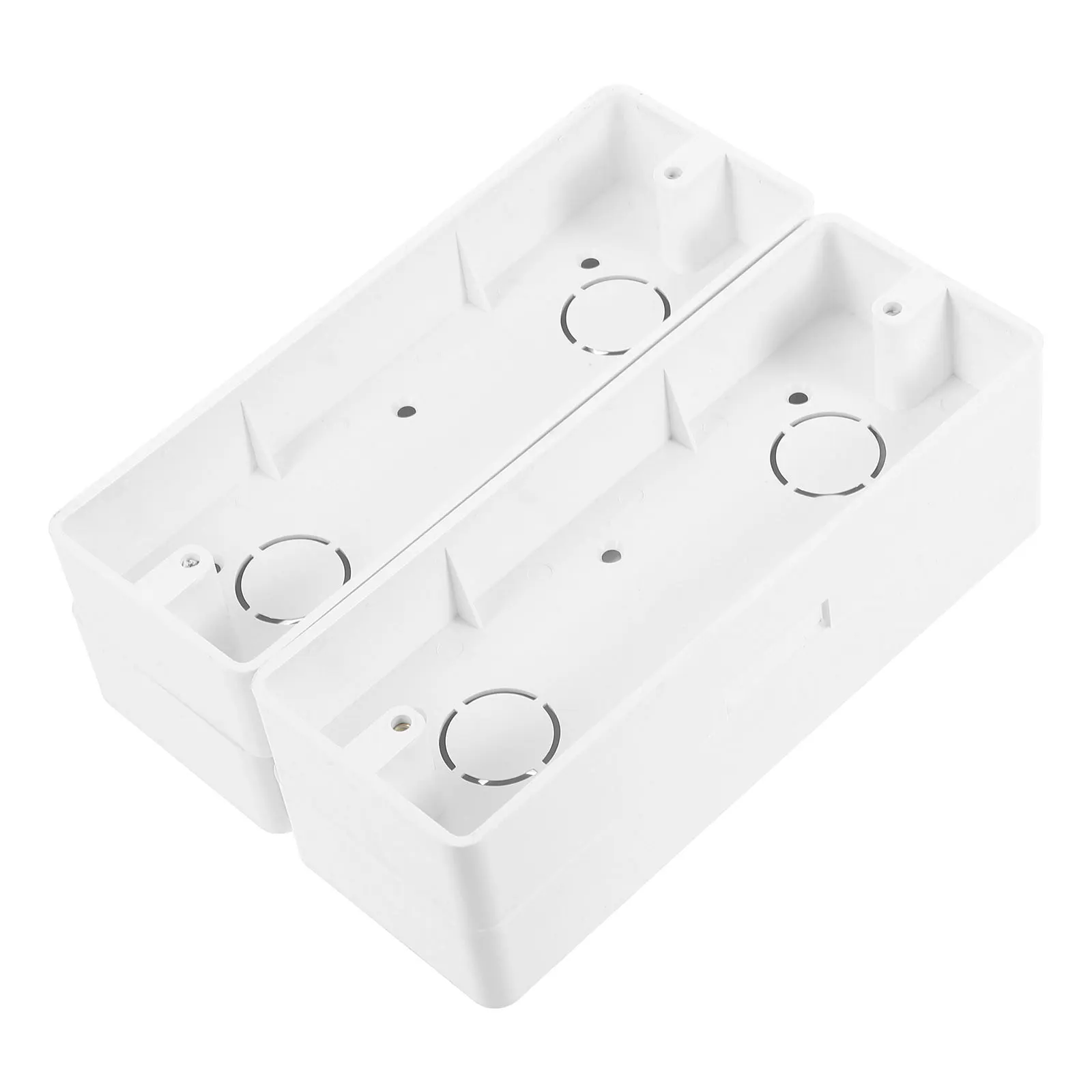 

4pcs Pvc Electrical Outlet Box Surface Mount Wall Mounted Installation Flush Socket Switch Replacement Junction Box