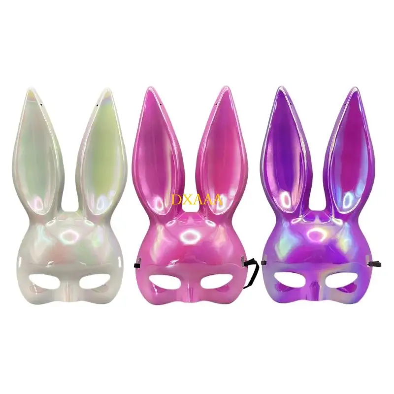 DXAA Masque Lapin Pâques Masque Lapin Masque d'Oreilles Lapin Demi-Masque Lapin Cosplay Accessoire Costume