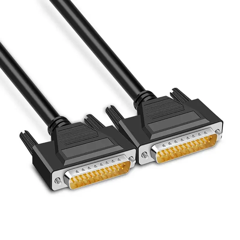 DB25 Male to Male to Female Extension Cord 25 Pin Shielded Cable Line Parallel Port Cable Serial Data Wire for Computer Printer