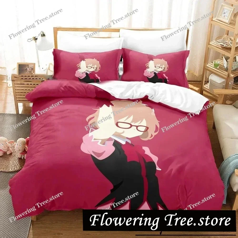 Anime Beyond the Boundary Mirai Kuriyama Bedding Set Boys Girls Twin Queen Size Duvet Cover Bed Kids Adult Luxury Gifts029963