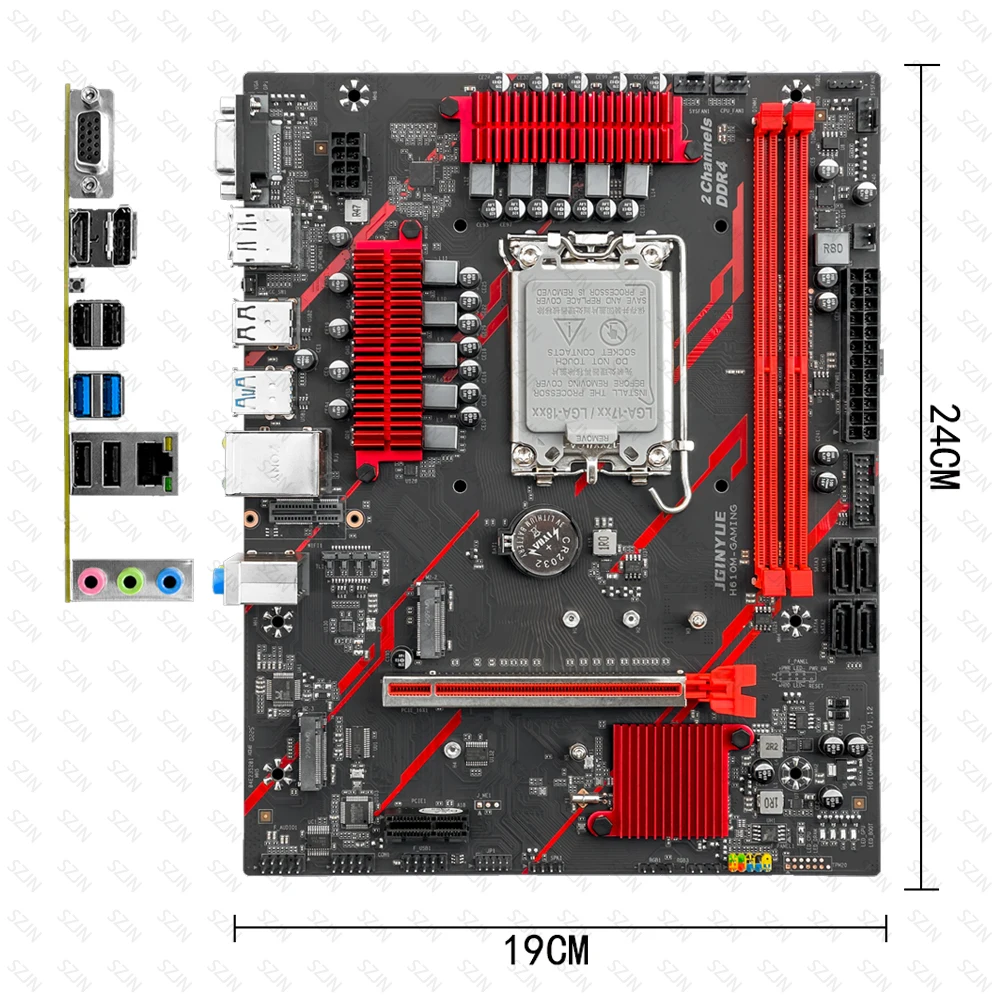 اللوحة الأم JGINYUE H610M LGA1700 تدعم 12/13/14th I3/I5/I7/I9 DDR4 XMP ثنائي القناة 2 * NVME H610M-اللوحة الأم للألعاب