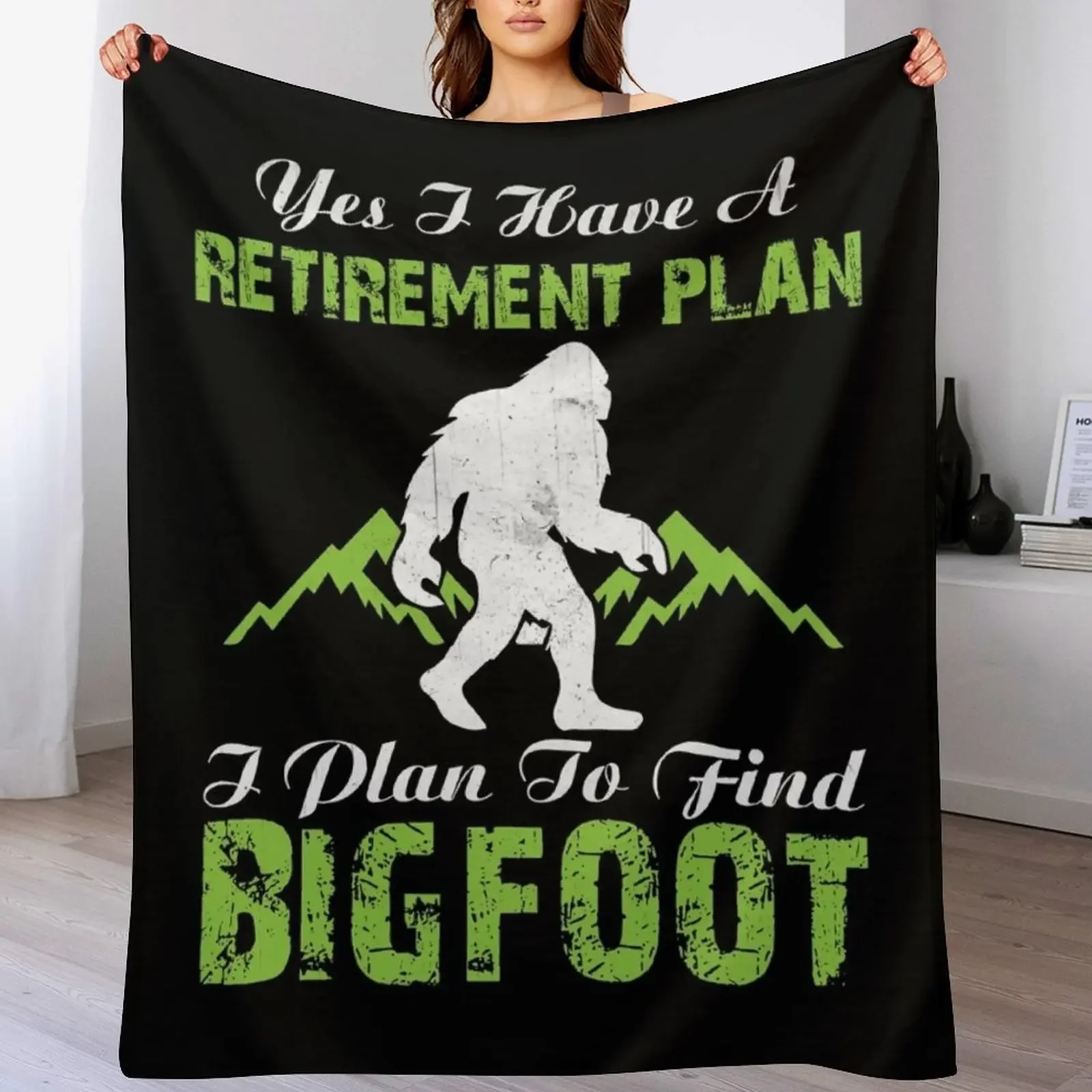 

Bigfoot Sasquatch Gift Throw Blanket Sofas halloween cosplay anime Bed Blankets