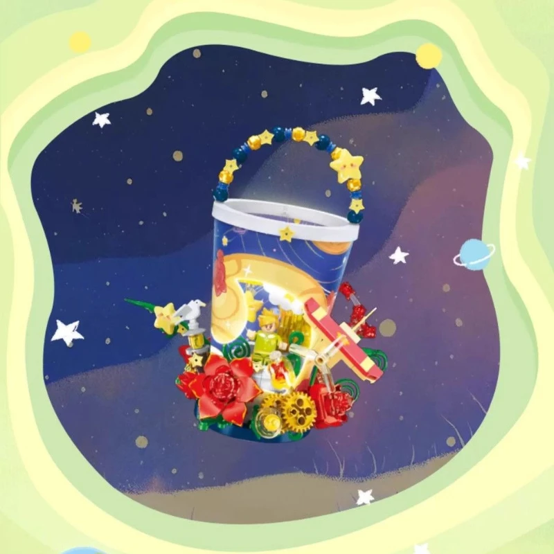 

AREAX Fairy Tale Building Blocks Alice's Adventures in Wonderland Lantern Cup Rose Little Prince Puzzle Assembly Educational Toy