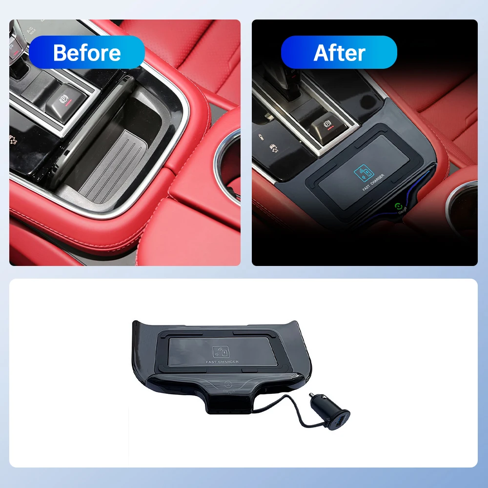 For Porsche Panamera 2017-2024 Fast Car Charger Accessories Auto Tools High Quality Black Color