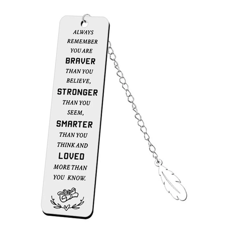 4 PCS 2024 Pendant Graduation Greetings Bookmark Gifts Silver Stainless Steel For Teachers, Students