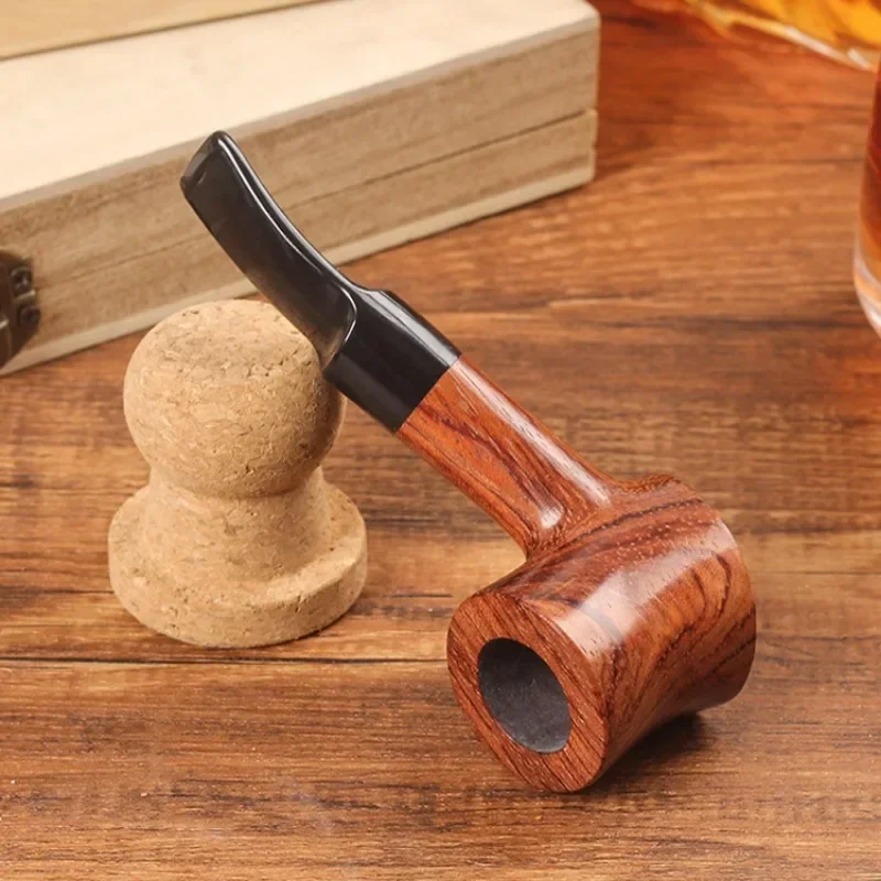 Small Hammer Pear Wood Pipe Simple and Elegant with A Silky and Smooth Hand Feel A Portable Dry Wood Pipe