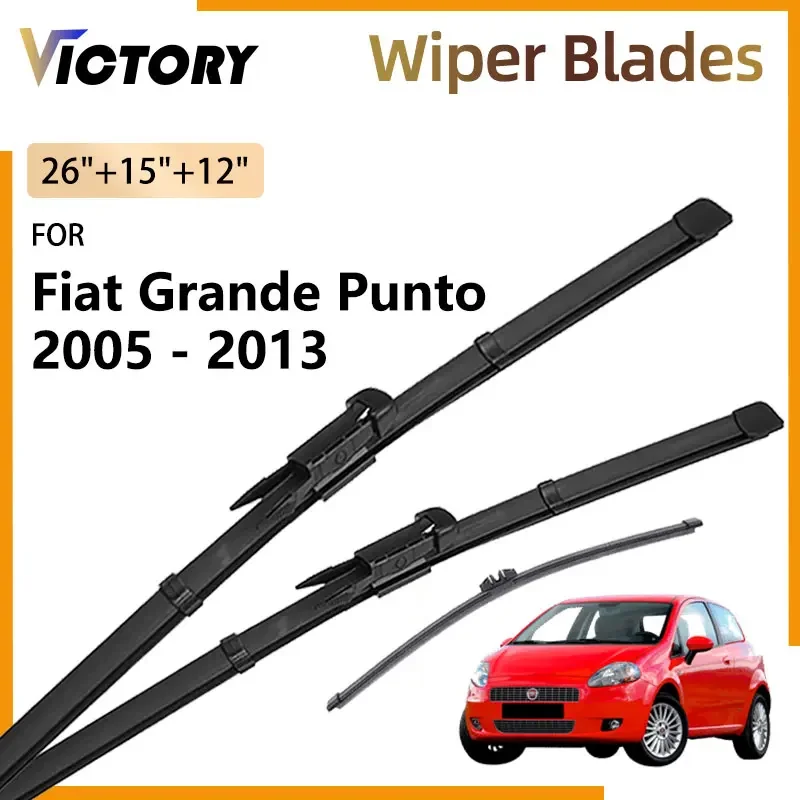 

Car Front Rear Wiper Blade For Fiat Grande Punto 199 2005 - 2013 2011 2007 2006 Accessories Windshield Windscreen Window Brushes